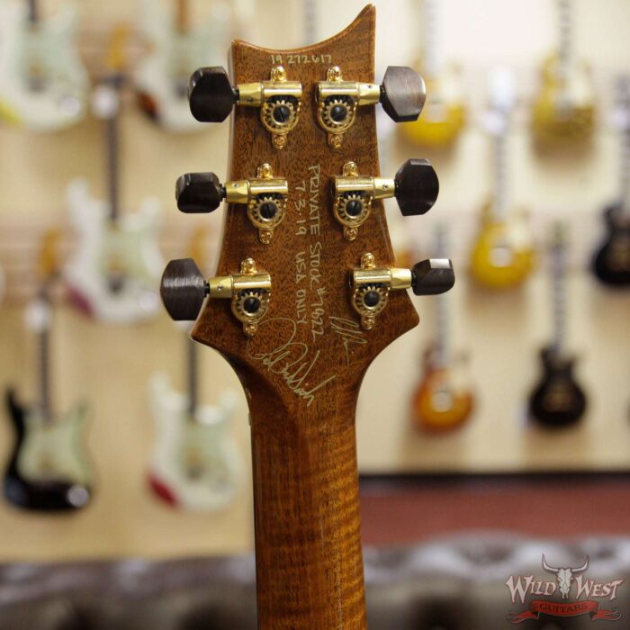 PRS Private Stock #7822 Guitar of the Gods Custom 24 Brazilian Rosewood Fingerboard with Tree of Life Inlay Glacier Blue Smoked Burst - Image 10