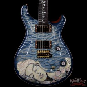 PRS Private Stock #7823 Guitar of the Gods Custom 24 Brazilian Rosewood Fingerboard with Tree of Life Inlay Faded Royal Blue Smoked Burst - Image 3