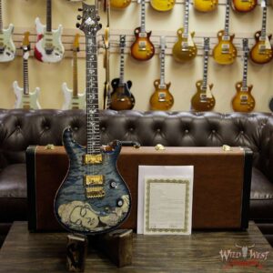 PRS Private Stock #7823 Guitar of the Gods Custom 24 Brazilian Rosewood Fingerboard with Tree of Life Inlay Faded Royal Blue Smoked Burst - Image 11