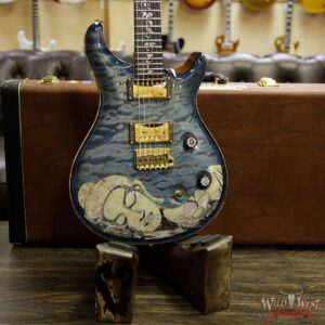 PRS Private Stock #7823 Guitar of the Gods Custom 24 Brazilian Rosewood Fingerboard with Tree of Life Inlay Faded Royal Blue Smoked Burst - Image 14