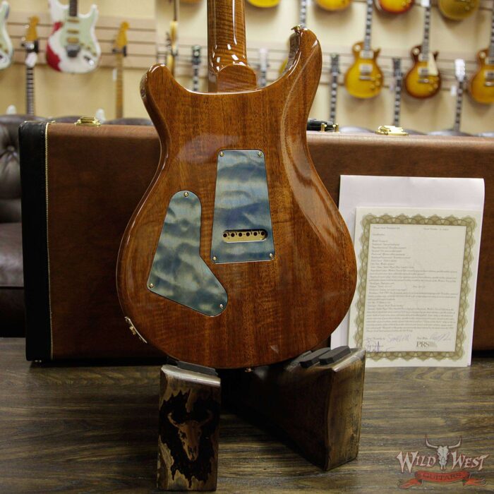 PRS Private Stock #7823 Guitar of the Gods Custom 24 Brazilian Rosewood Fingerboard with Tree of Life Inlay Faded Royal Blue Smoked Burst - Image 19