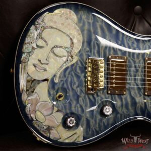 PRS Private Stock #7823 Guitar of the Gods Custom 24 Brazilian Rosewood Fingerboard with Tree of Life Inlay Faded Royal Blue Smoked Burst - Image 15