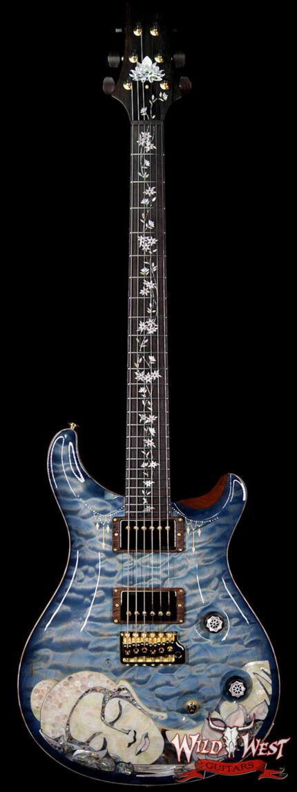 PRS Private Stock #7823 Guitar of the Gods Custom 24 Brazilian Rosewood Fingerboard with Tree of Life Inlay Faded Royal Blue Smoked Burst