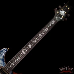 PRS Private Stock #7823 Guitar of the Gods Custom 24 Brazilian Rosewood Fingerboard with Tree of Life Inlay Faded Royal Blue Smoked Burst - Image 8