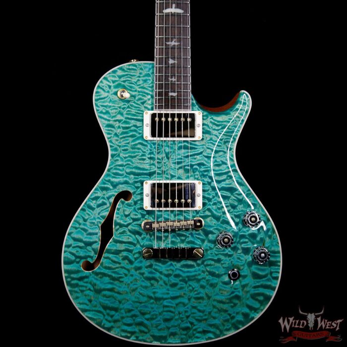 PRS Private Stock #7824 Singlecut McCarty 594 Semi-Hollow Quilt Top Brazilian Rosewood Fingerboard Bahamian Blue - Image 3