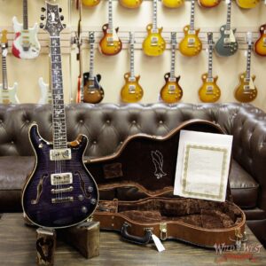 PRS Private Stock #7849 McCarty 594 Hollowbody II Tree of Life Aqua Violet Smoked Burst Brazilian Rosewood Fingerboard - Image 13