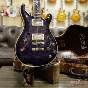 PRS Private Stock #7849 McCarty 594 Hollowbody II Tree of Life Aqua Violet Smoked Burst Brazilian Rosewood Fingerboard - Image 14