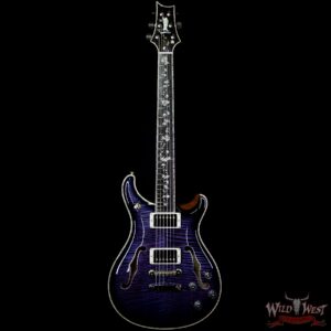 PRS Private Stock #7849 McCarty 594 Hollowbody II Tree of Life Aqua Violet Smoked Burst Brazilian Rosewood Fingerboard - Image 4