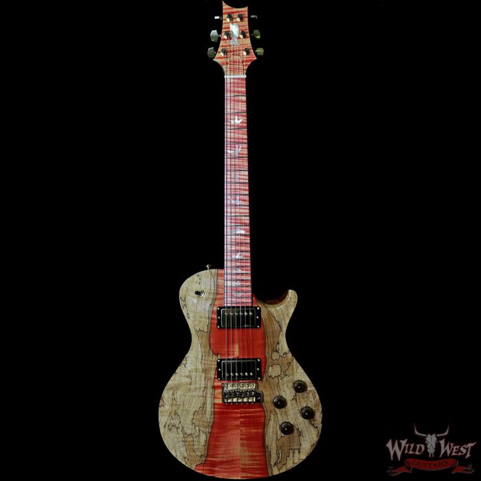 PRS Private Stock #8058 McCarty Singlecut 594 Tremolo Flame / Spalted Maple Top Natural with Blood Orange Center - Image 5