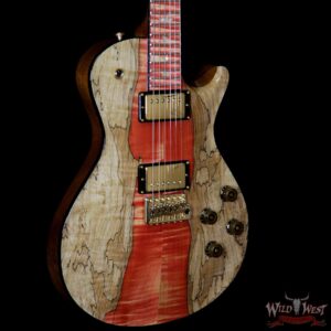 PRS Private Stock #8058 McCarty Singlecut 594 Tremolo Flame / Spalted Maple Top Natural with Blood Orange Center - Image 4