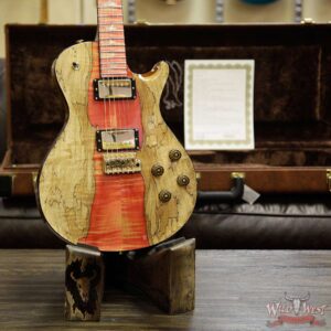 PRS Private Stock #8058 McCarty Singlecut 594 Tremolo Flame / Spalted Maple Top Natural with Blood Orange Center - Image 13