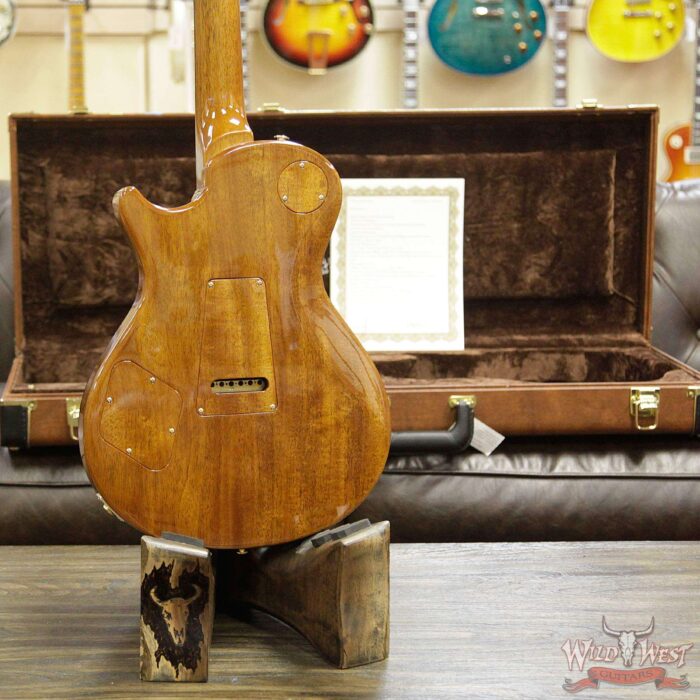 PRS Private Stock #8058 McCarty Singlecut 594 Tremolo Flame / Spalted Maple Top Natural with Blood Orange Center - Image 15