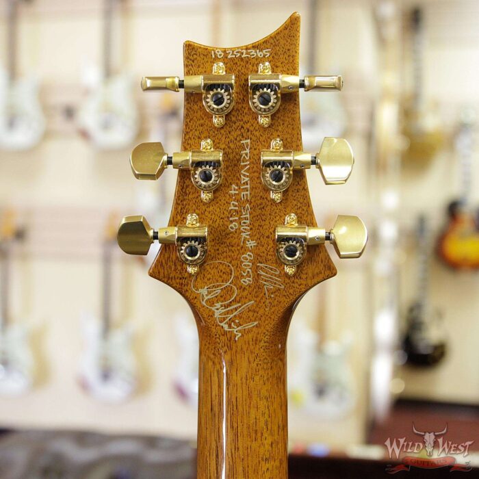 PRS Private Stock #8058 McCarty Singlecut 594 Tremolo Flame / Spalted Maple Top Natural with Blood Orange Center - Image 10