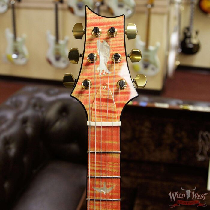 PRS Private Stock #8058 McCarty Singlecut 594 Tremolo Flame / Spalted Maple Top Natural with Blood Orange Center - Image 8