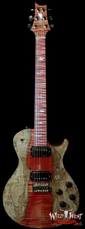PRS Private Stock #8058 McCarty Singlecut 594 Tremolo Flame / Spalted Maple Top Natural with Blood Orange Center