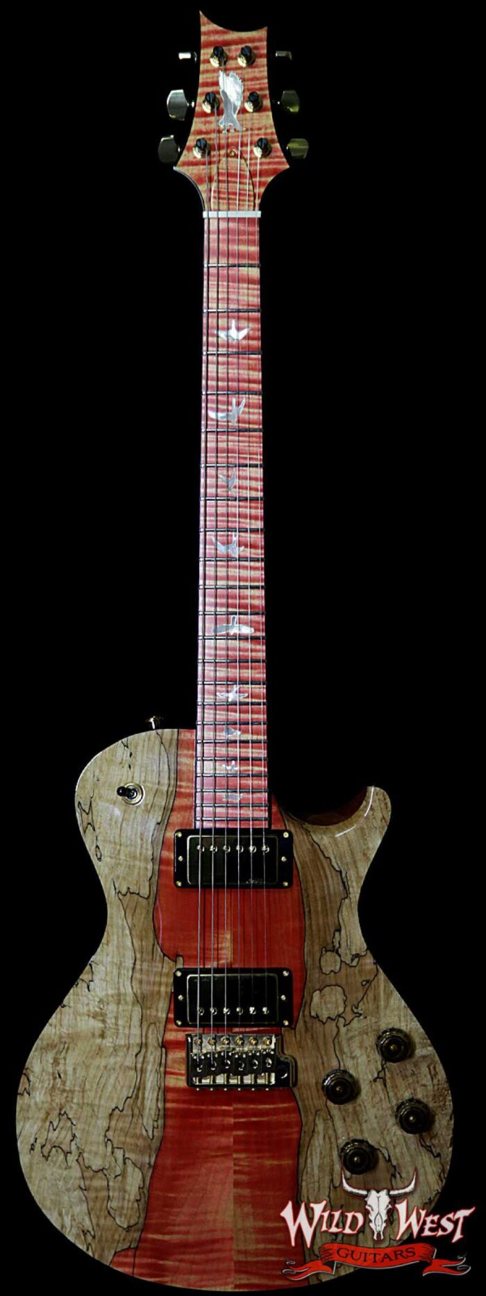 PRS Private Stock #8058 McCarty Singlecut 594 Tremolo Flame / Spalted Maple Top Natural with Blood Orange Center - Image 1