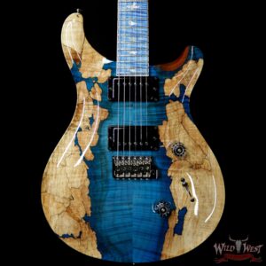 PRS Private Stock #8129 Custom 24 l Flame / Spalted Maple Flame Neck and Board Faded Aquamarine - Image 3