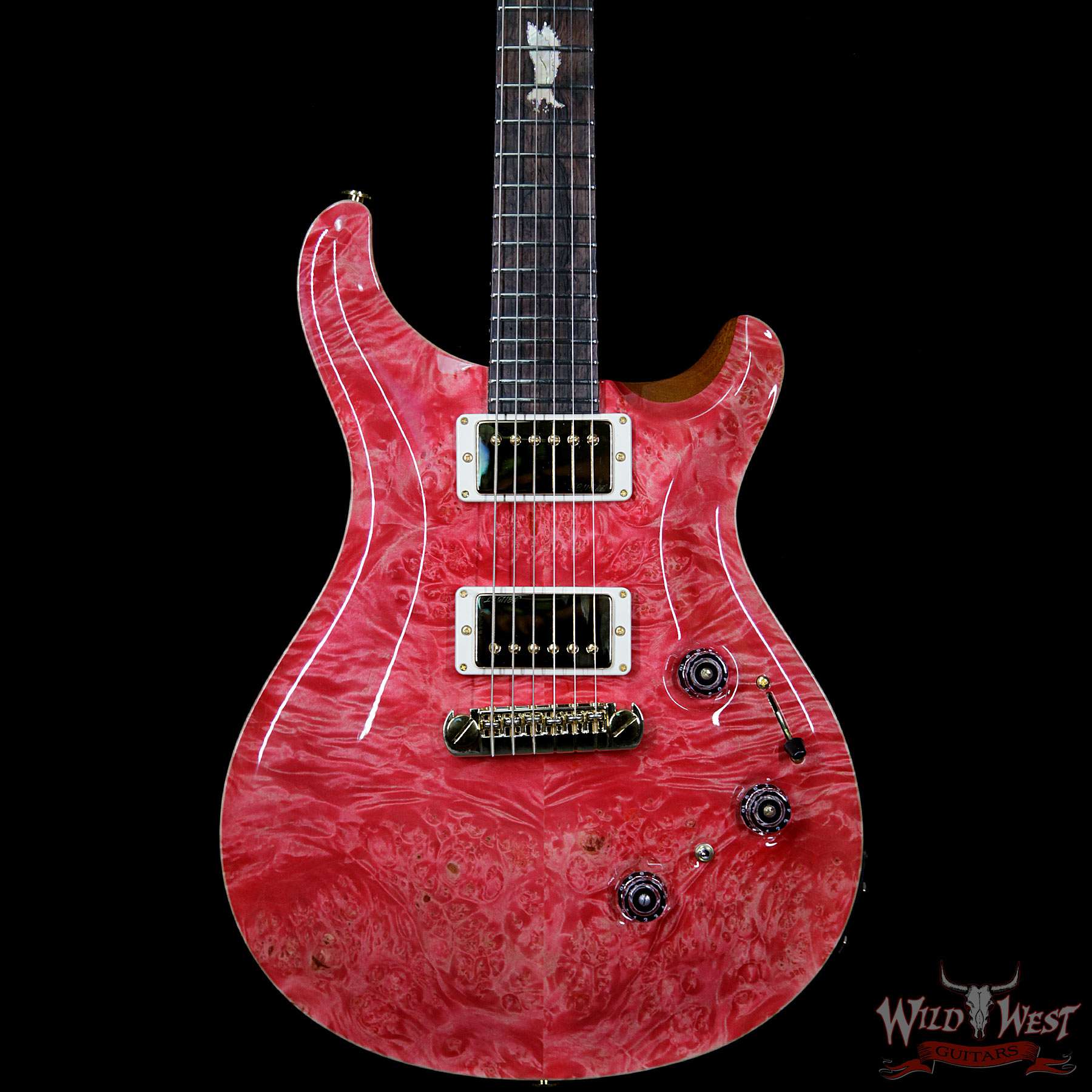 prs-ps8131-p24-bp-277849-bf__wwg.jpg PRS Private Stock #8131 Custom 24 Piezo P24 Roasted Flame Maple Neck Brazilian Rosewood Board Bonnie Pink - Image 3