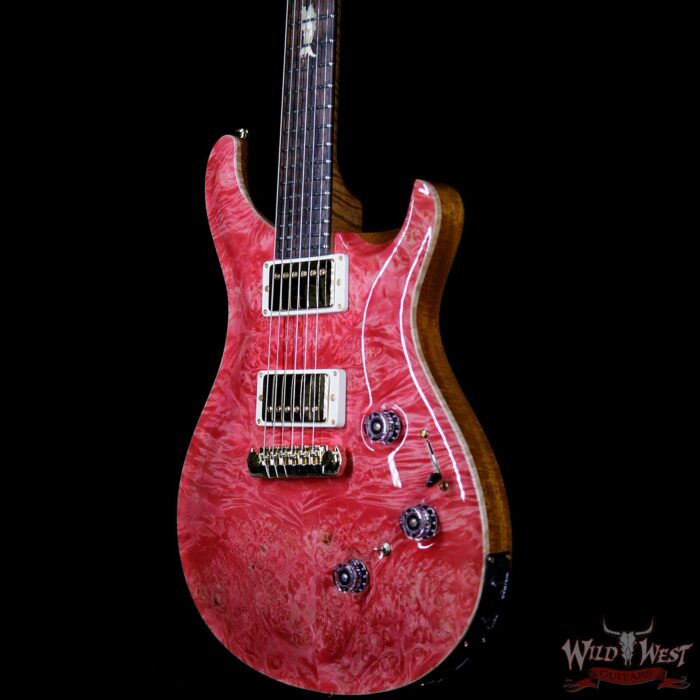 PRS Private Stock #8131 Custom 24 Piezo P24 Roasted Flame Maple Neck Brazilian Rosewood Board Bonnie Pink - Image 2