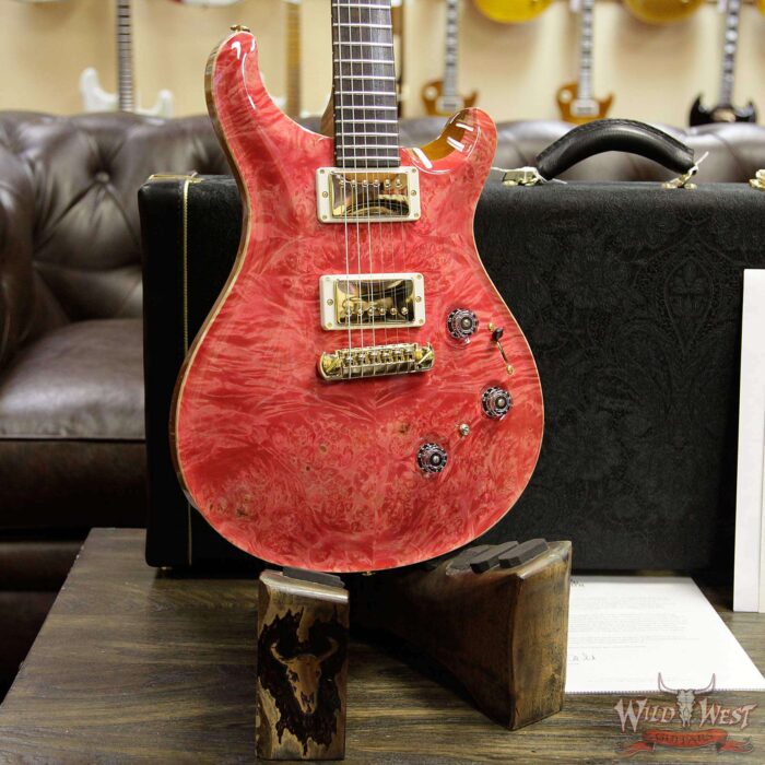 PRS Private Stock #8131 Custom 24 Piezo P24 Roasted Flame Maple Neck Brazilian Rosewood Board Bonnie Pink - Image 13