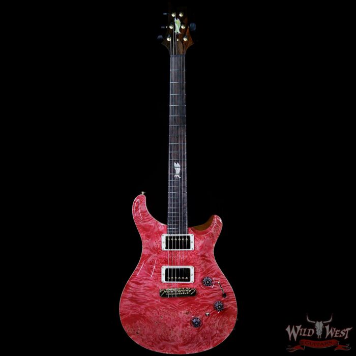 PRS Private Stock #8131 Custom 24 Piezo P24 Roasted Flame Maple Neck Brazilian Rosewood Board Bonnie Pink - Image 4