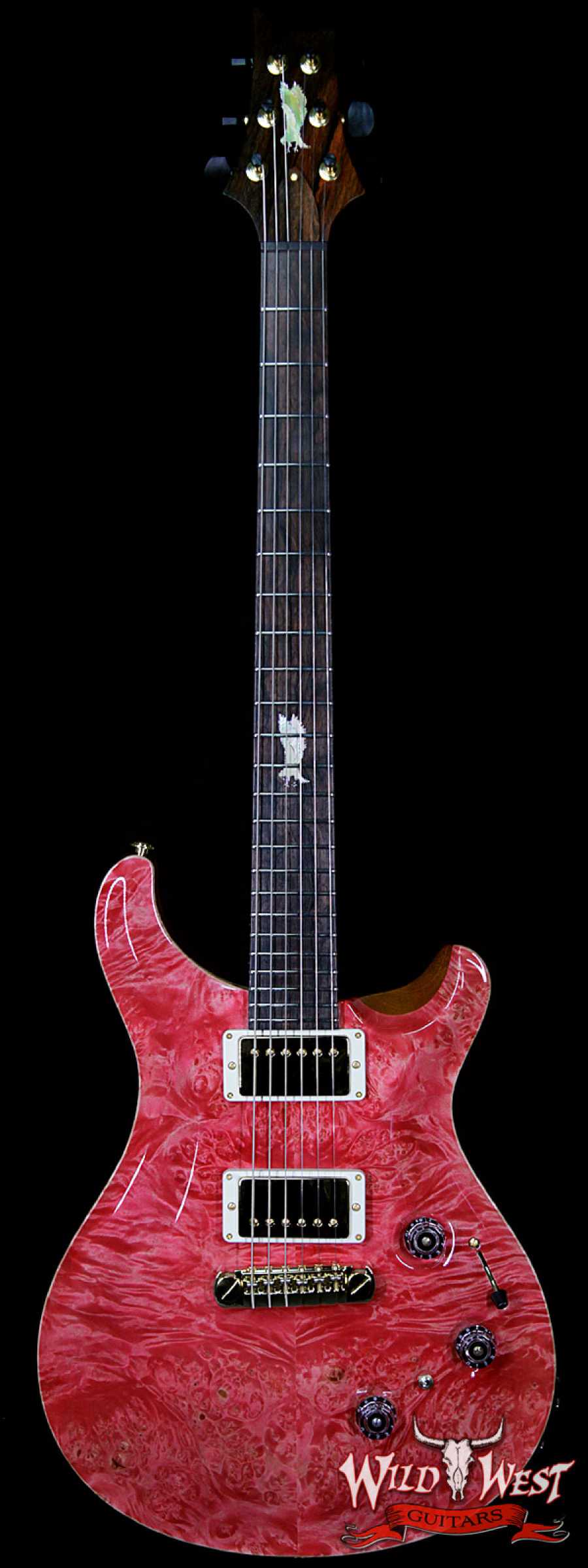 prs-ps8131-p24-bp-277849-main__wwg_large.jpg PRS Private Stock #8131 Custom 24 Piezo P24 Roasted Flame Maple Neck Brazilian Rosewood Board Bonnie Pink - Image 1