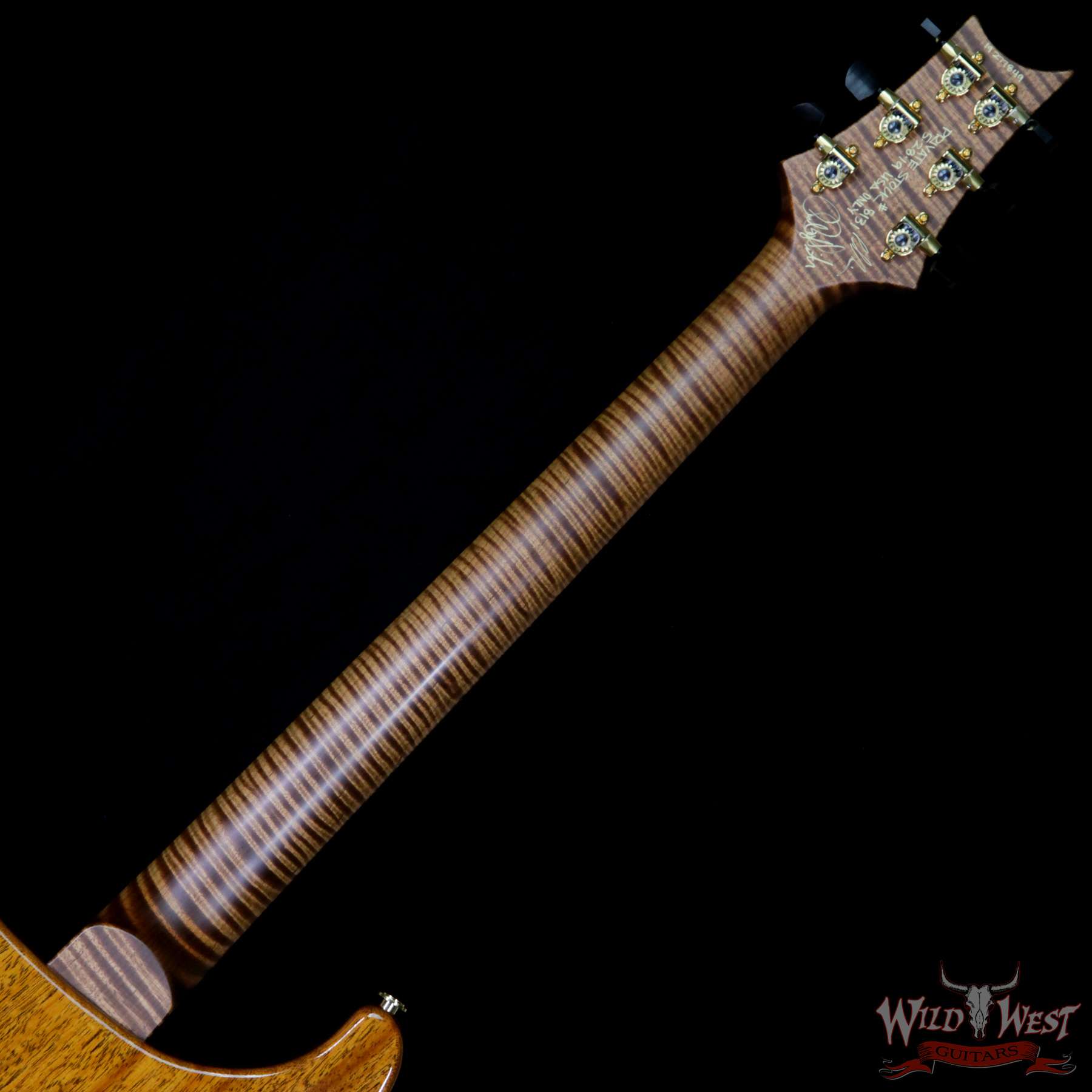 prs-ps8131-p24-bp-277849-nb__wwg.jpg PRS Private Stock #8131 Custom 24 Piezo P24 Roasted Flame Maple Neck Brazilian Rosewood Board Bonnie Pink - Image 11