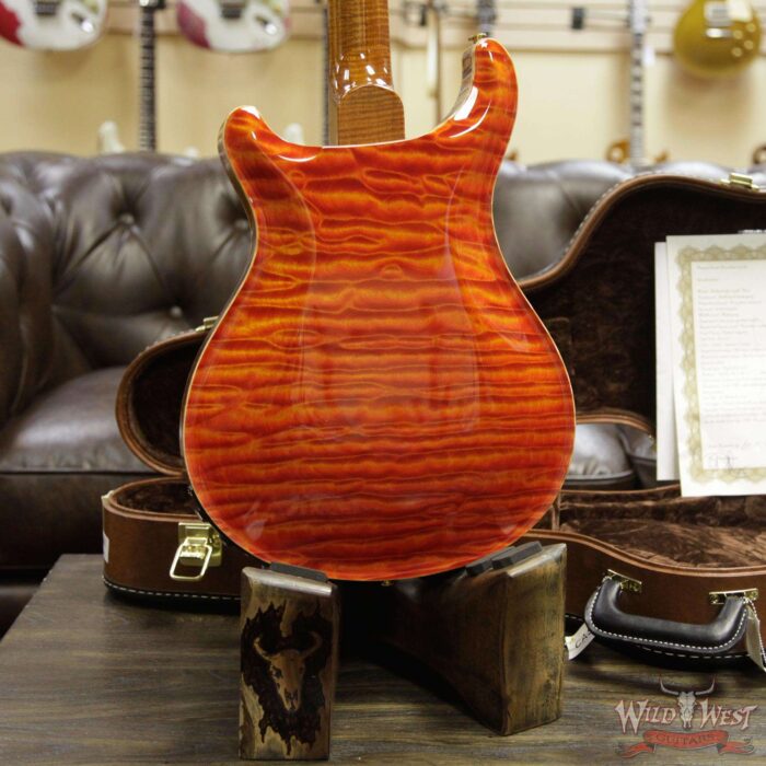 PRS Private Stock #8134 Hollowbody II Piezo Quilted Maple Top & Back Brazilian Rosewood Board Santana Orange - Image 15