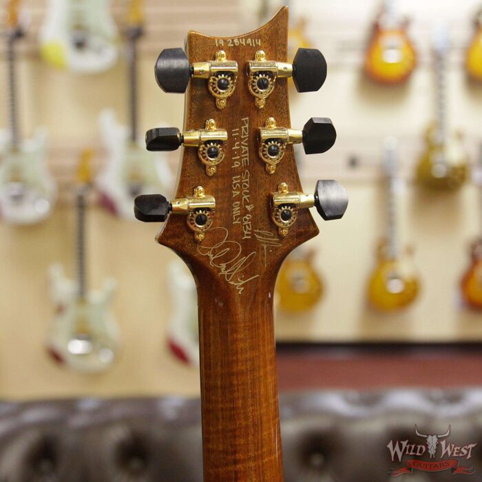 PRS Private Stock #8134 Hollowbody II Piezo Quilted Maple Top & Back Brazilian Rosewood Board Santana Orange - Image 9