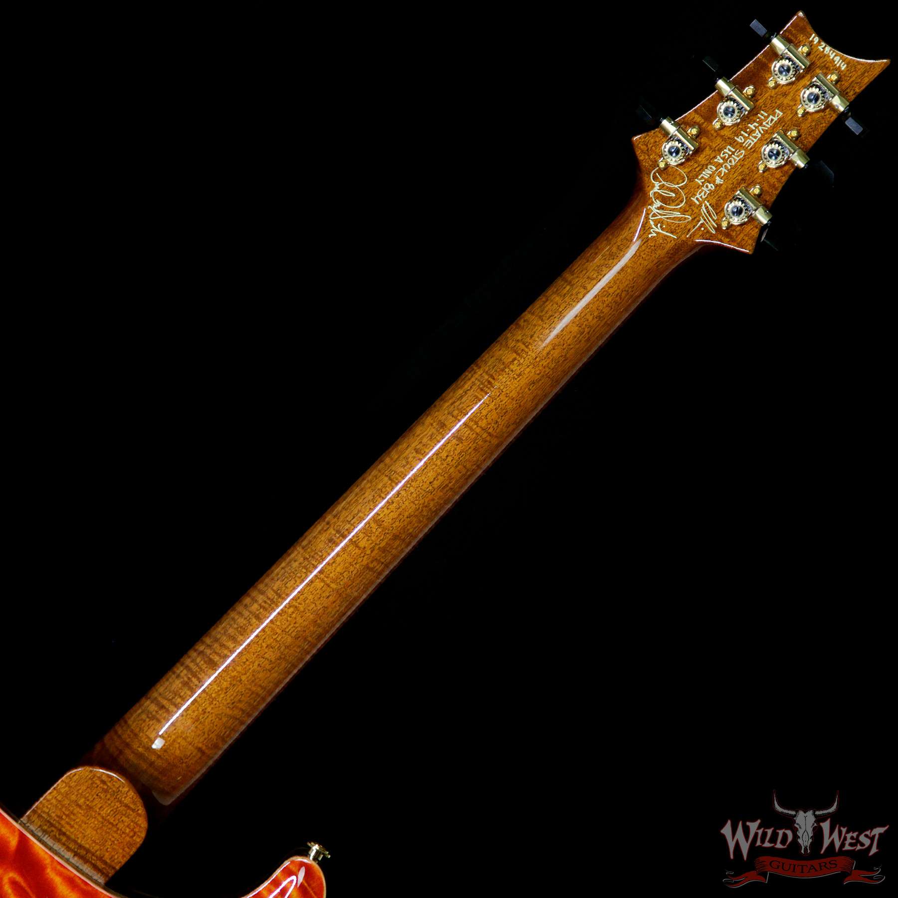 prs-ps8134-hb2-santanaorange-284914-nb__wwg.jpg PRS Private Stock #8134 Hollowbody II Piezo Quilted Maple Top & Back Brazilian Rosewood Board Santana Orange - Image 10