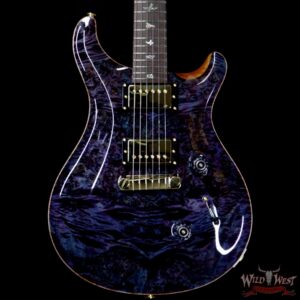 PRS Private Stock #8135 Custom 24 Stoptail Burl Maple Top Brazilian Rosewood Board Aqua Violet - Image 3