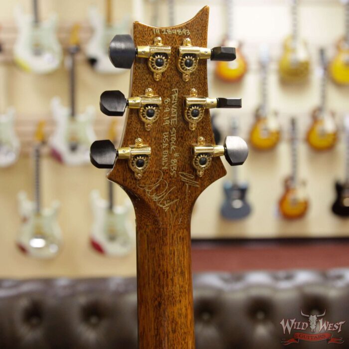 PRS Private Stock #8135 Custom 24 Stoptail Burl Maple Top Brazilian Rosewood Board Aqua Violet - Image 9