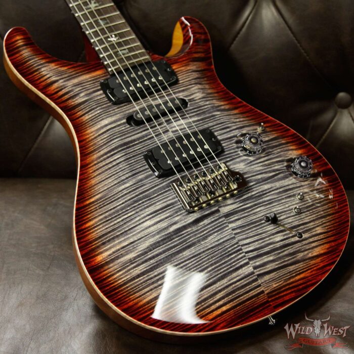 PRS Private Stock Modern Eagle V Limited Brazilian Rosewood Fingerboard Charcoal Cherry Burst - Image 13