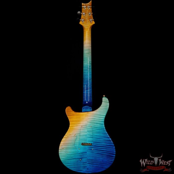 Paul Reed Smith Private Stock # 8429 Custom 24 Piezo P24 Flame Maple Top Back and Neck Faded Turquoise/Beach Cross Fade - Image 6