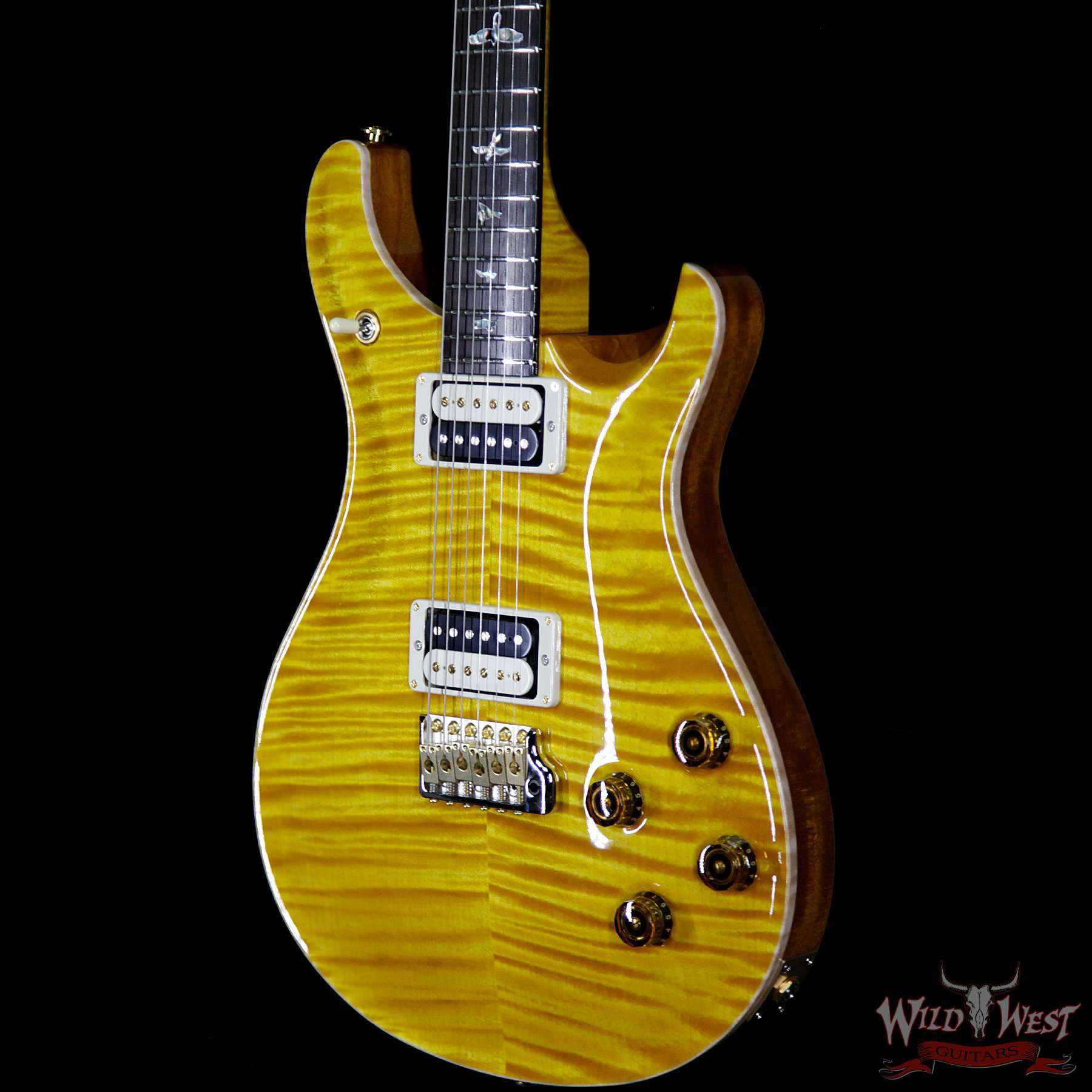 prs-ps8432-mccartysh-honeygold-298188-br__wwg.jpg PRS Private Stock #8432 McCarty Trem Semi-Hollow in 25.5’’ Scale Brazilian Rosewood Fingerboard Flame Maple Neck Honey Gold - Image 2