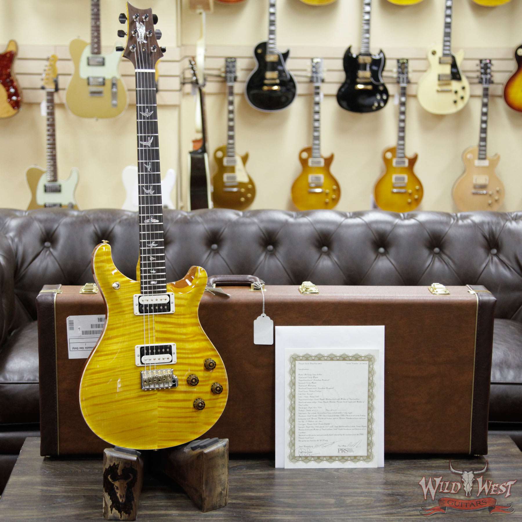 prs-ps8432-mccartysh-honeygold-298188-d1__wwg.jpg PRS Private Stock #8432 McCarty Trem Semi-Hollow in 25.5’’ Scale Brazilian Rosewood Fingerboard Flame Maple Neck Honey Gold - Image 8