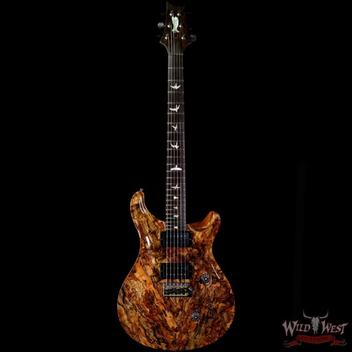 Paul Reed Smith Private Stock # 8481 Custom 24 Spalted Maple Top Roasted Flame Mahogany Neck African Blackwood Fingerboard Natural - Image 3