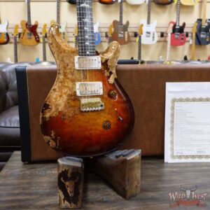 PRS Private Stock #8485 Spalted Maple Custom 24 Brazilian Rosewood Board Dark Cherry Glow / Natural - Image 8