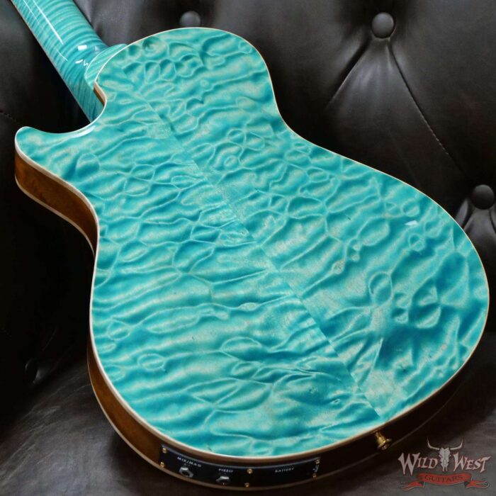 Paul Reed Smith PRS Private Stock # 8723 McCarty 594 Hollowbody II Piezo Singlecut Brazilian Rosewood Board Faded Turquoise - Image 11