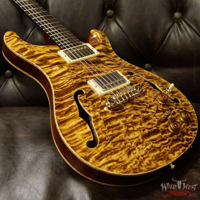 2005 PRS Private Stock #898 Hollowbody II Piezo 1-Piece Quilt Top Brazilian Rosewood Board Copperhead - Image 15