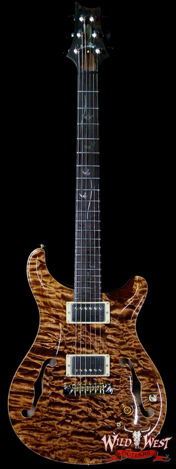 2005 PRS Private Stock #898 Hollowbody II Piezo 1-Piece Quilt Top Brazilian Rosewood Board Copperhead - Image 1