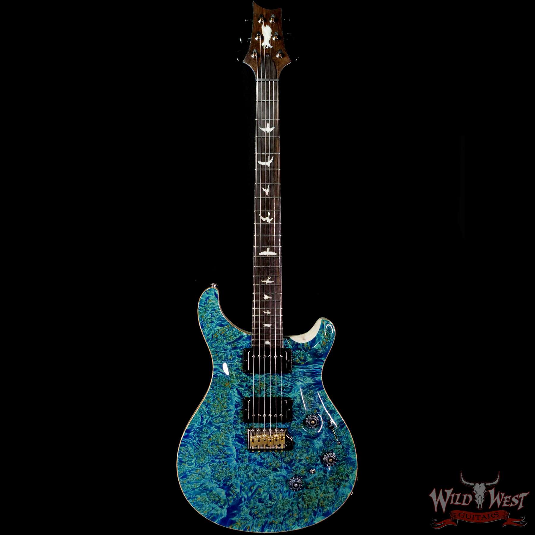 prs-ps9122-cu24p-brz-320900-c1__wwg.jpg Paul Reed Smith PRS Private Stock # 9122 Custom 24 Piezo Burl Maple Top Brazilian Rosewood Board Faded Turquoise - Image 3