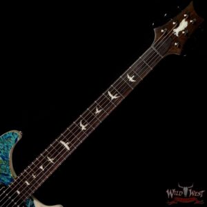 Paul Reed Smith PRS Private Stock # 9122 Custom 24 Piezo Burl Maple Top Brazilian Rosewood Board Faded Turquoise - Image 4