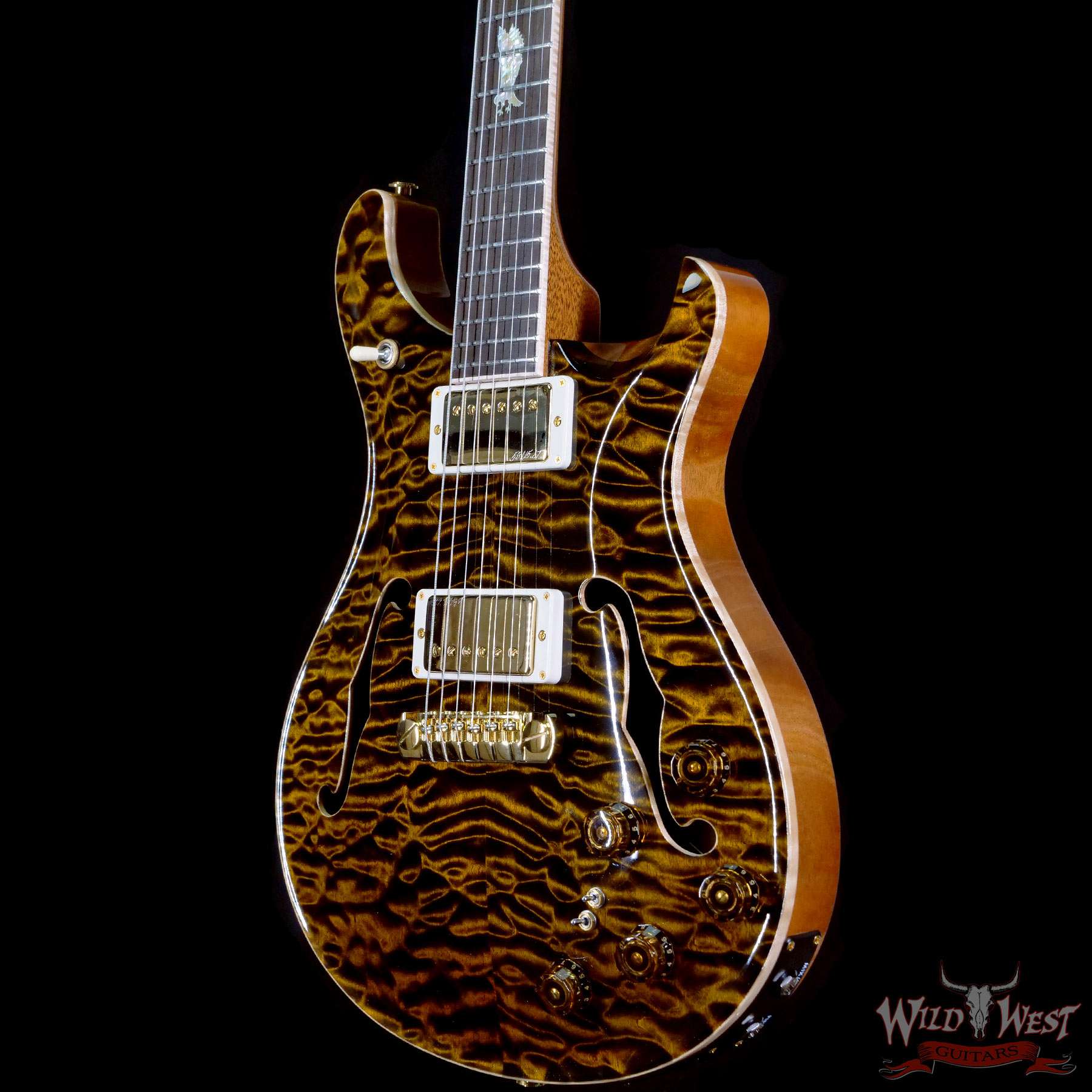 prs-ps9125-319032-br__wwg.jpg Paul Reed Smith PRS Private Stock # 9125 McCarty 594 Hollowbody I Piezo Brazilian Rosewood Board Tiger Eye - Image 2