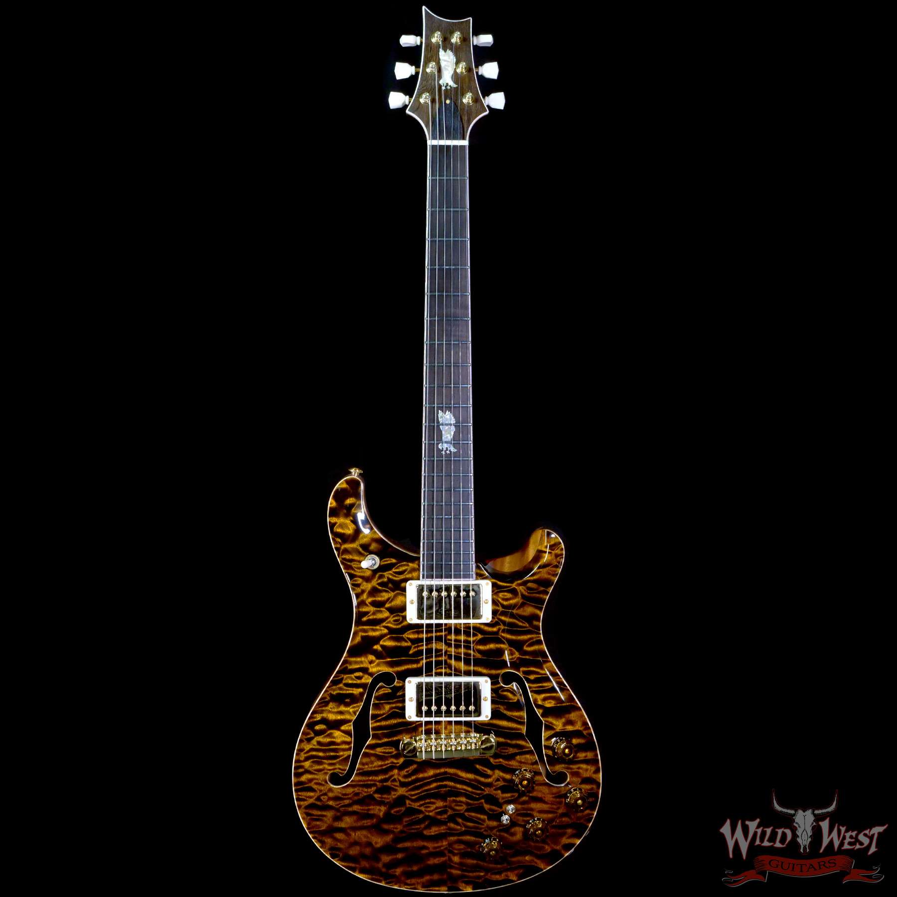 prs-ps9125-319032-c1__wwg.jpg Paul Reed Smith PRS Private Stock # 9125 McCarty 594 Hollowbody I Piezo Brazilian Rosewood Board Tiger Eye - Image 3