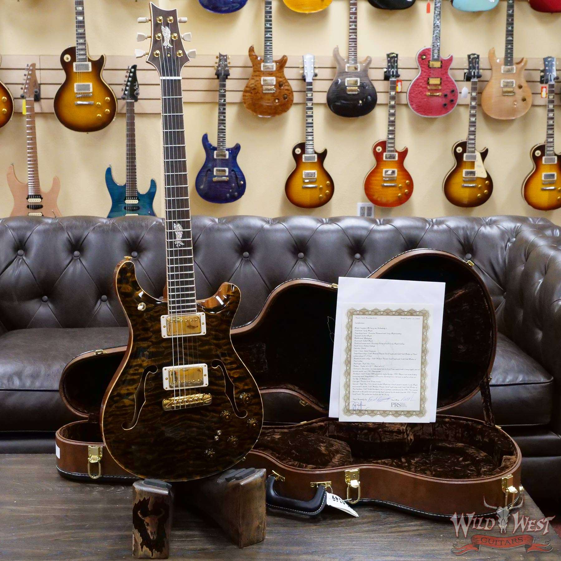 prs-ps9125-319032-d1__wwg.jpg Paul Reed Smith PRS Private Stock # 9125 McCarty 594 Hollowbody I Piezo Brazilian Rosewood Board Tiger Eye - Image 6