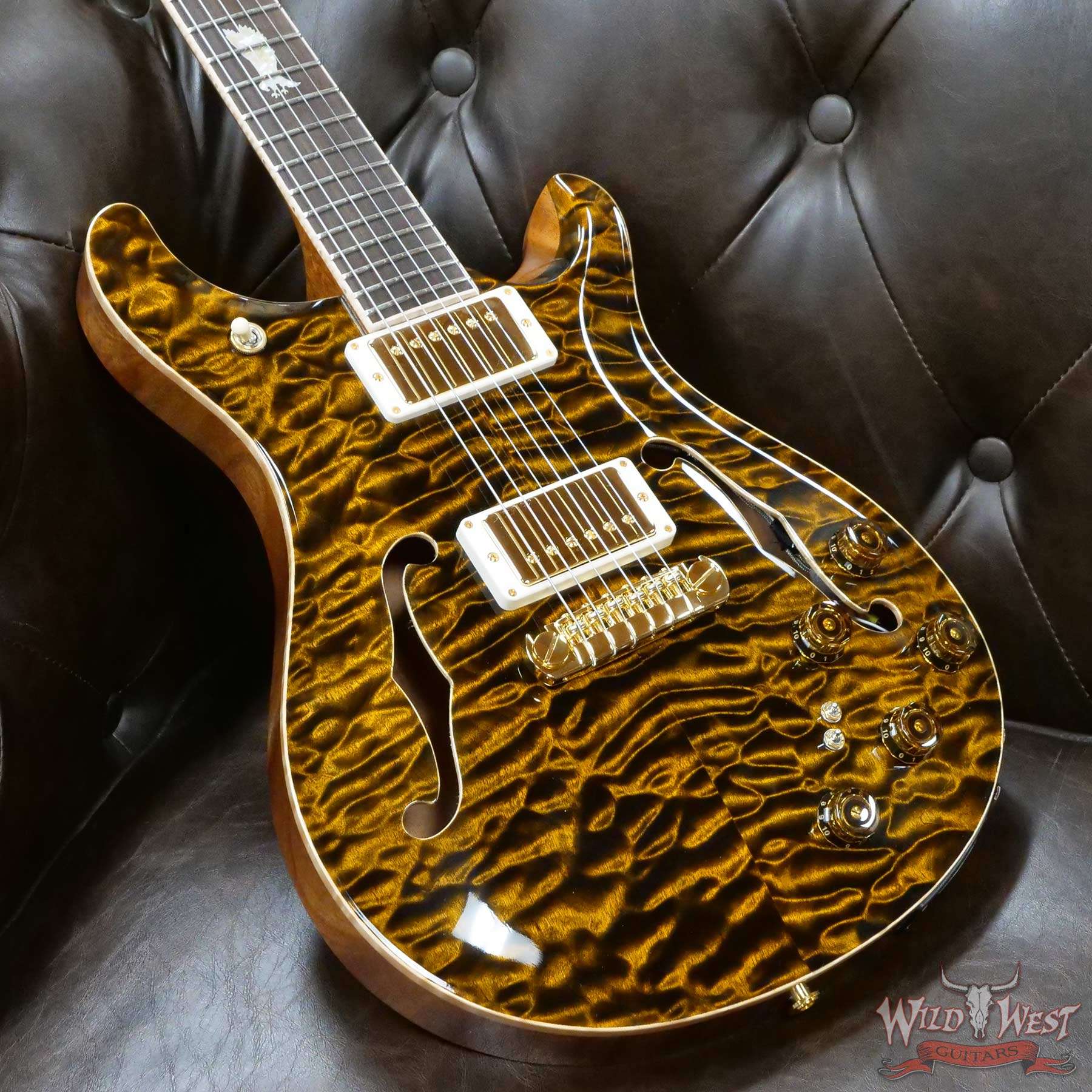 prs-ps9125-319032-d3__wwg.jpg Paul Reed Smith PRS Private Stock # 9125 McCarty 594 Hollowbody I Piezo Brazilian Rosewood Board Tiger Eye - Image 8