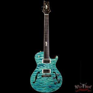Paul Reed Smith PRS Private Stock # 9128 McCarty 594 Hollowbody II Piezo Singlecut Brazilian Rosewood Board Faded Turquoise - Image 3