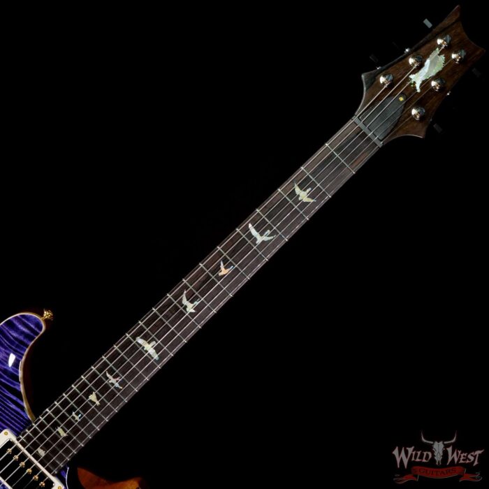 PRS Private Stock # 9134 Custom 24 Piezo Flame Maple Neck Brazilian Rosewood Board Purple Mist Glow - Image 4