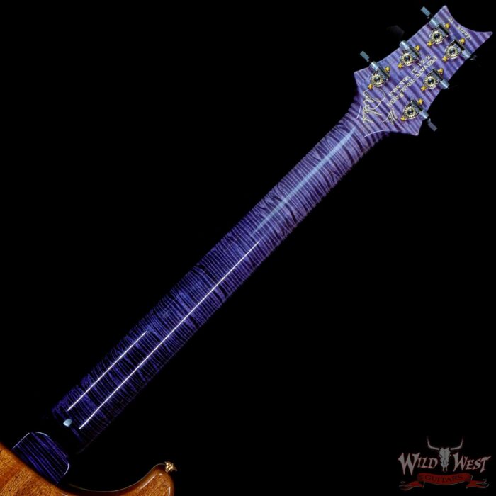 PRS Private Stock # 9134 Custom 24 Piezo Flame Maple Neck Brazilian Rosewood Board Purple Mist Glow - Image 5